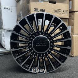 Ex Display 16 Fiat 500 Abarth Style Black & Pol Alloy Wheels 6.5Jx16 4x98 ET35