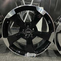 Ex Display 18 Audi RS3 Rotor Style Alloy Wheels Gloss Black Audi A3 + more