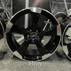 Ex Display 18 Audi RS3 Rotor Style Alloy Wheels Gloss Black Audi A3 + more