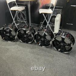 Ex Display 18 Audi RS3 Rotor Style Alloy Wheels Gloss Black Audi A3 + more