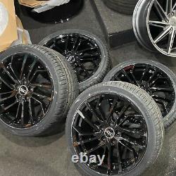 Ex Display 18 Audi RS4 Style Gloss Black Alloy Wheels & 225/40/18 Tyres Audi A3