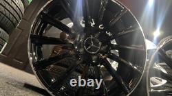 Ex Display 18 Mercedes Turbine Style Black Pol lip Alloy Wheels C-Class E-Class