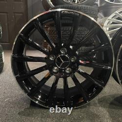 Ex Display 18 Mercedes Turbine Style Black Pol lip Alloy Wheels C-Class E-Class