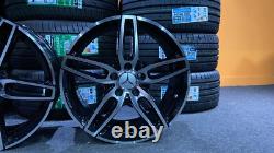 Ex Display 18 Mercedes sport Style Black & Pol Alloy Wheels C-Class E-Class +