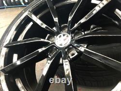 Ex Display 18 VW Golf Pretoria Style Alloy Wheels gloss Black & 225/40/18 Tyres