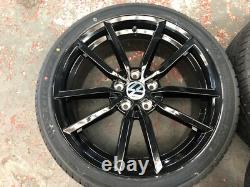 Ex Display 18 VW Golf Pretoria Style Alloy Wheels gloss Black & 225/40/18 Tyres