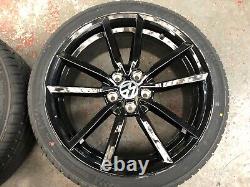 Ex Display 18 VW Golf Pretoria Style Alloy Wheels gloss Black & 225/40/18 Tyres