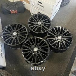 Ex Display 18 VW T5 T6 Palmerston Style Black Alloy Wheels 5x120 ET50 65.1CB