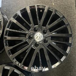 Ex Display 18 VW T5 T6 Palmerston Style Black Alloy Wheels 5x120 ET50 65.1CB