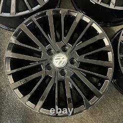 Ex Display 18 VW T5 T6 Palmerston Style Black Alloy Wheels 5x120 ET50 65.1CB