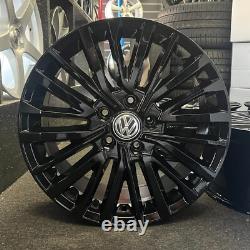 Ex Display 18 VW T5 T6 Palmerston Style Black Alloy Wheels 5x120 ET50 65.1CB