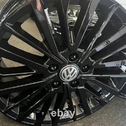 Ex Display 18 VW T5 T6 Palmerston Style Black Alloy Wheels 5x120 ET50 65.1CB