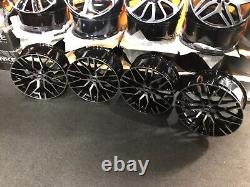 Ex Display 19 Audi R8 Style Black Pol Alloy Wheels 8.5Jx19 ET42 Audi A3 A4 +
