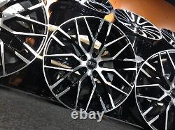 Ex Display 19 Audi R8 Style Black Pol Alloy Wheels 8.5Jx19 ET42 Audi A3 A4 +