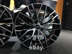 Ex Display 19 Audi R8 Style Black Pol Alloy Wheels 8.5Jx19 ET42 Audi A3 A4 +