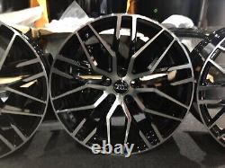 Ex Display 19 Audi R8 Style Black Pol Alloy Wheels 8.5Jx19 ET42 Audi A3 A4 +