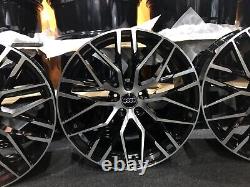Ex Display 19 Audi R8 Style Black Pol Alloy Wheels 8.5Jx19 ET42 Audi A3 A4 +