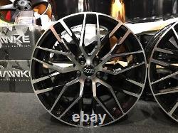 Ex Display 19 Audi R8 Style Black Pol Alloy Wheels 8.5Jx19 ET42 Audi A3 A4 +
