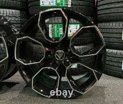 Ex Display 19 Gloss Black Skoda VRS Style Alloy Wheels 8.5Jx19 5x112 ET45