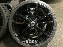 Ex Display 19 VW Golf Pretoria Style Alloy Wheels gloss Black & 235/35/19 Tyres