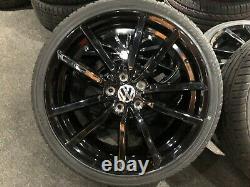 Ex Display 19 VW Golf Pretoria Style Alloy Wheels gloss Black & 235/35/19 Tyres