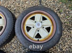 FLAT-4 Fuch Style 15 Alloy wheels 5x130 VW Beetle Bus Porsche Fitment