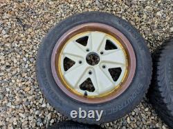 FLAT-4 Fuch Style 15 Alloy wheels 5x130 VW Beetle Bus Porsche Fitment