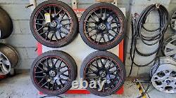 FOX VR3 DTM STYLE ALLOY WHEELS WITH TYRES 17 x 7J