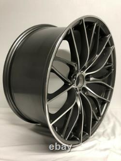 For BMW Performance Style 20 Staggered Alloy Wheels Set x4 New 5x120 Black