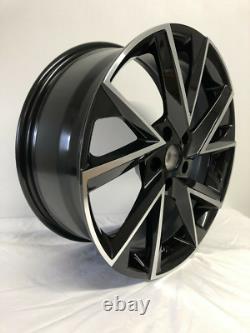 For Skoda Style 19 x 8 Alloy Wheels Set x4 New 5x112 Black
