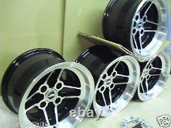 Ford Escort Capri Cortina 7.5x13 Alloy Wheel Set Jbw Rs4 Spoke Style 7 1/2 X 13