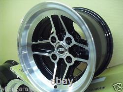 Ford Escort Capri Cortina 7.5x13 Alloy Wheel Set Jbw Rs4 Spoke Style 7 1/2 X 13