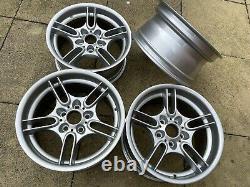 Fully Refurbished Genuine BMW Style 66 Alloy Wheels RARE 9J STAGGERED SET