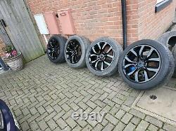 GENUINE RANGE ROVER 21 STYLE 5085 ALLOY WHEELS FINISHED IN gloss black