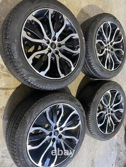 Genuine 2021 Range Rover Sport L494 Style 5007 21 Black/cut Alloy Wheels X4