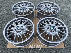 Genuine BMW E46 3-Series MV1 Style 72M 18 Staggered Alloys Wheels Rims Silver