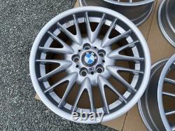 Genuine BMW E46 3-Series MV1 Style 72M 18 Staggered Alloys Wheels Rims Silver