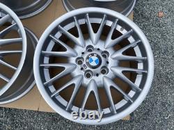Genuine BMW E46 3-Series MV1 Style 72M 18 Staggered Alloys Wheels Rims Silver