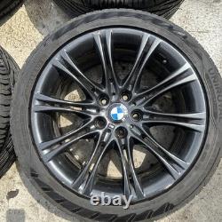 Genuine Bmw E60 E61 Mv2 Style 135 18 Alloy Wheels & Uniroyal 245/40r18 Tyres