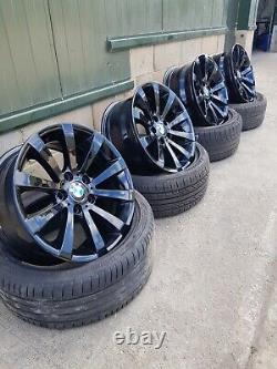 Genuine Bmw Style 285 V-spoke 17x8 Alloy Wheels Refurbished Gloss Black 6783631