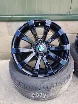 Genuine Bmw Style 285 V-spoke 17x8 Alloy Wheels Refurbished Gloss Black 6783631