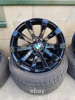 Genuine Bmw Style 285 V-spoke 17x8 Alloy Wheels Refurbished Gloss Black 6783631