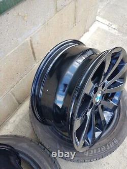 Genuine Bmw Style 285 V-spoke 17x8 Alloy Wheels Refurbished Gloss Black 6783631