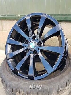 Genuine Bmw Style 285 V-spoke 17x8 Alloy Wheels Refurbished Gloss Black 6783631