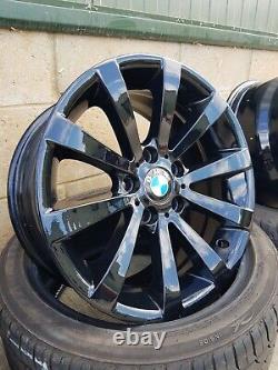 Genuine Bmw Style 285 V-spoke 17x8 Alloy Wheels Refurbished Gloss Black 6783631