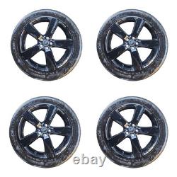 Genuine Land Rover Defender 22 Alloy Wheels Style 5098 Gloss Black & Conti's
