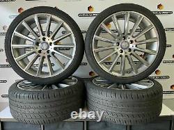 Genuine Mercedes C Class Turbine Style Staggered Alloy Wheels With Tyres 19 Inch