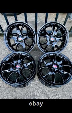 Genuine Mini Cooper R series 2 piece style 98 web spoke alloy Wheels GLOSS BLACK
