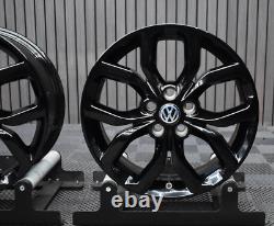 Genuine OE 19 Alloy Wheels VW T5 T6 Viper Black REFURBISHED Sportline Style