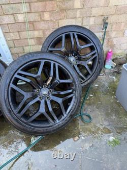 Genuine Range Rover Sport L494 22 Alloy Wheels & Tyres Style 8 Satin Black